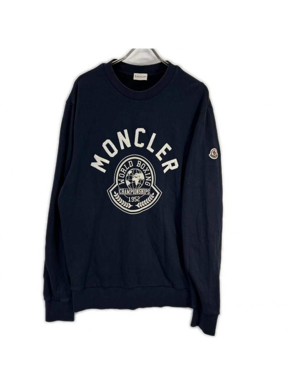 Moncler Navy Felpa Patch Sweater
